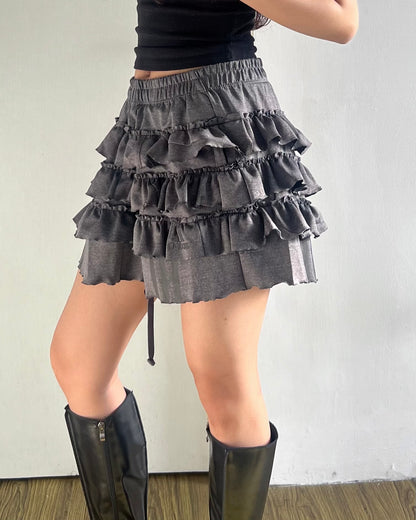 [BIG SIZE] Ruffle Skirt 048