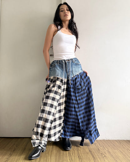 Flannel Maxi Skirt 003