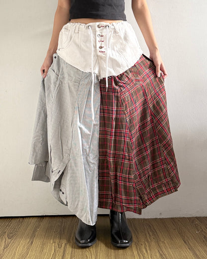 Flannel Maxi Skirt 032