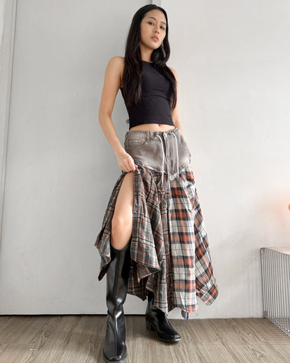 Flannel Maxi Skirt 015