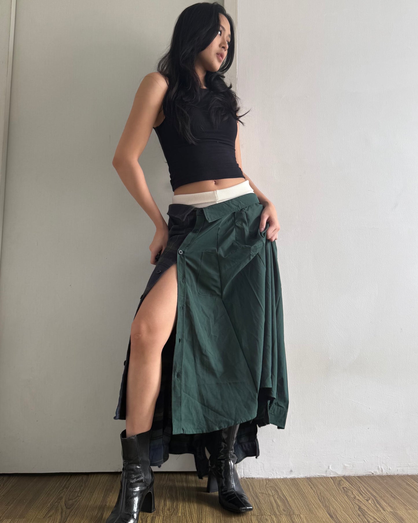 Button-up Maxi Skirt 044