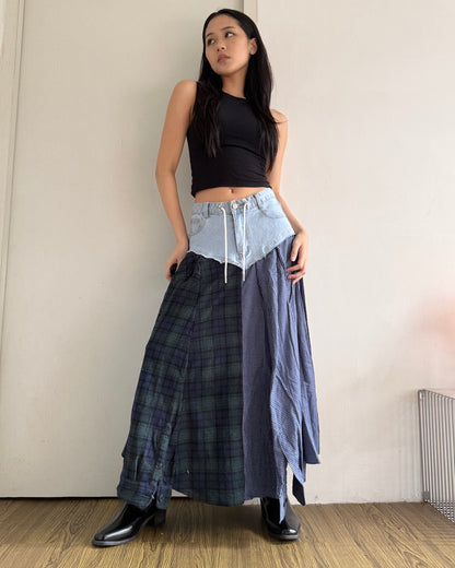 Flannel Maxi Skirt 012