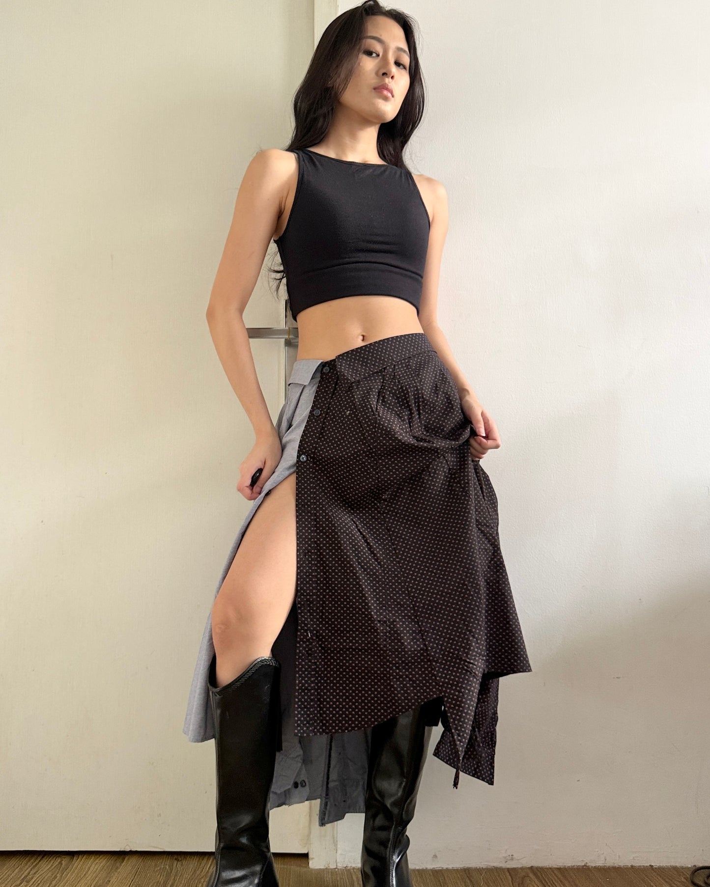 Button-up Maxi Skirt 071