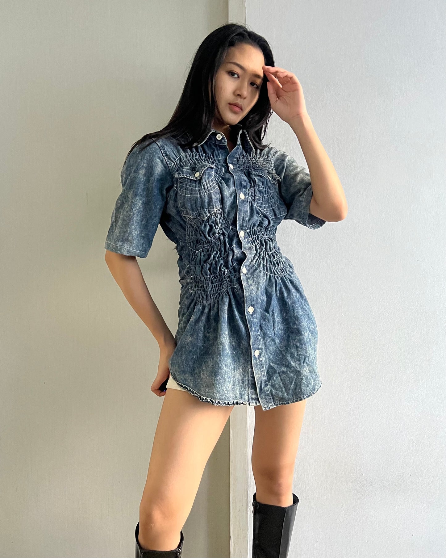 Ruched Shirt 009
