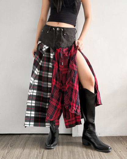 Flannel Maxi Skirt 019