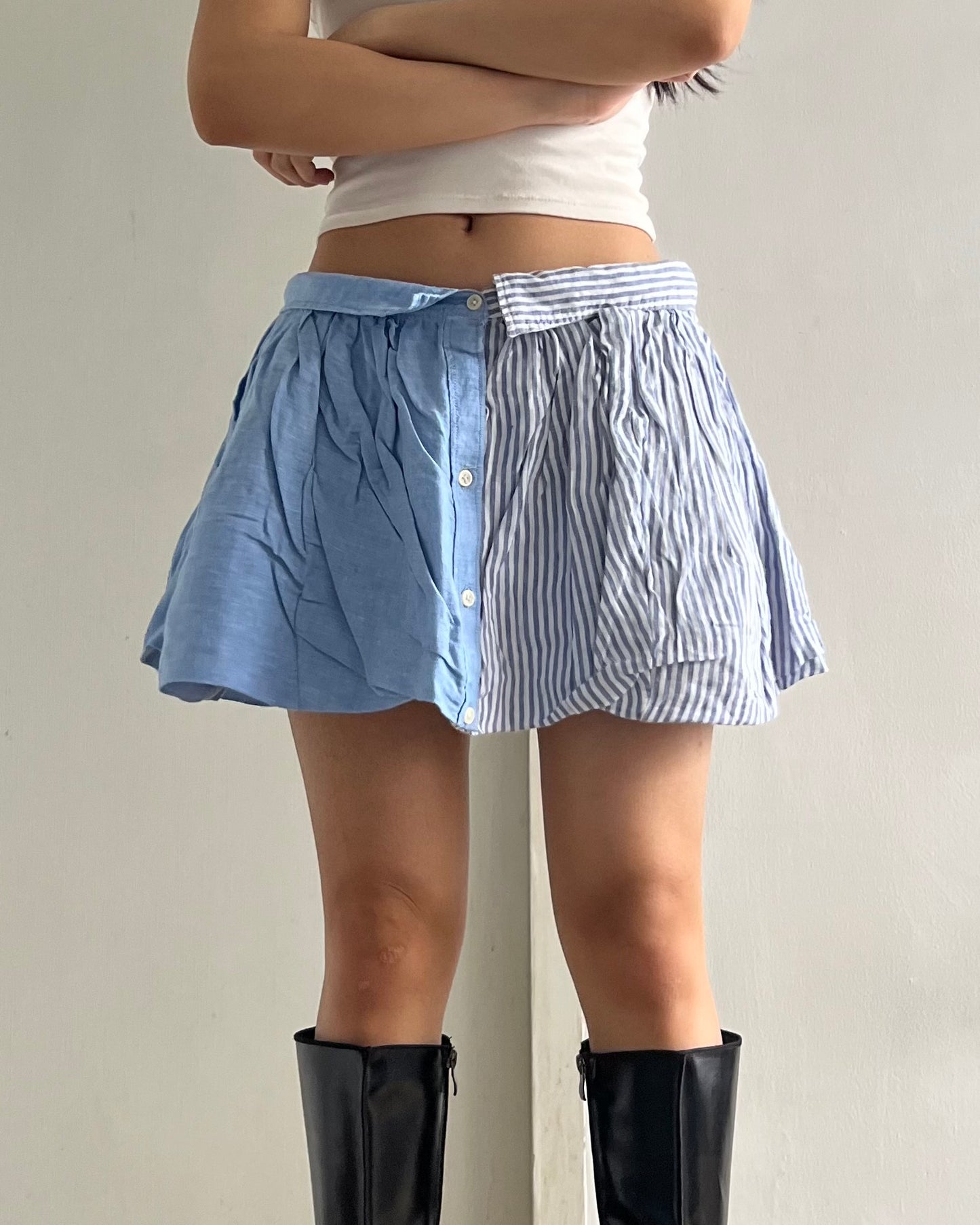 Button-up Balloon Skirt 006