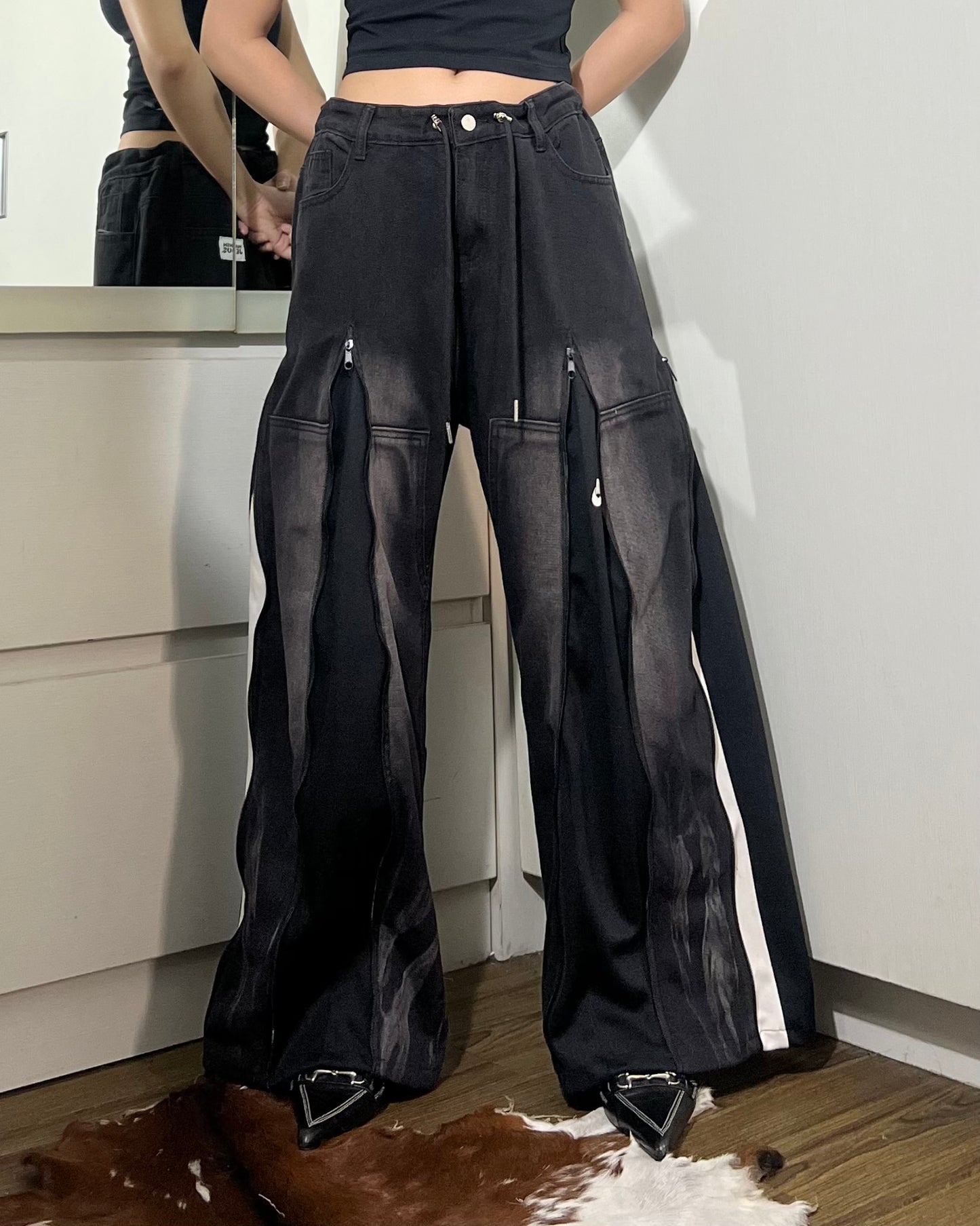 [BIG SIZE] Zipper Pants 0136