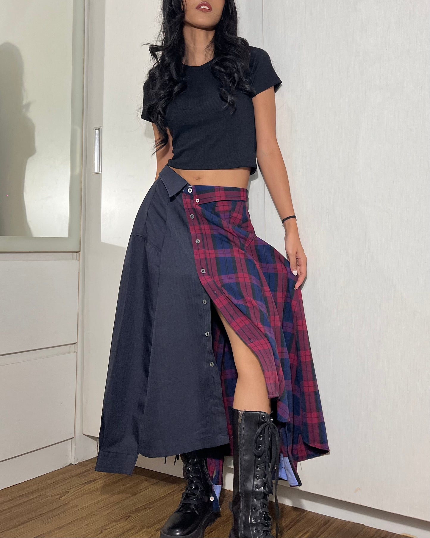 Button-up Maxi Skirt 012