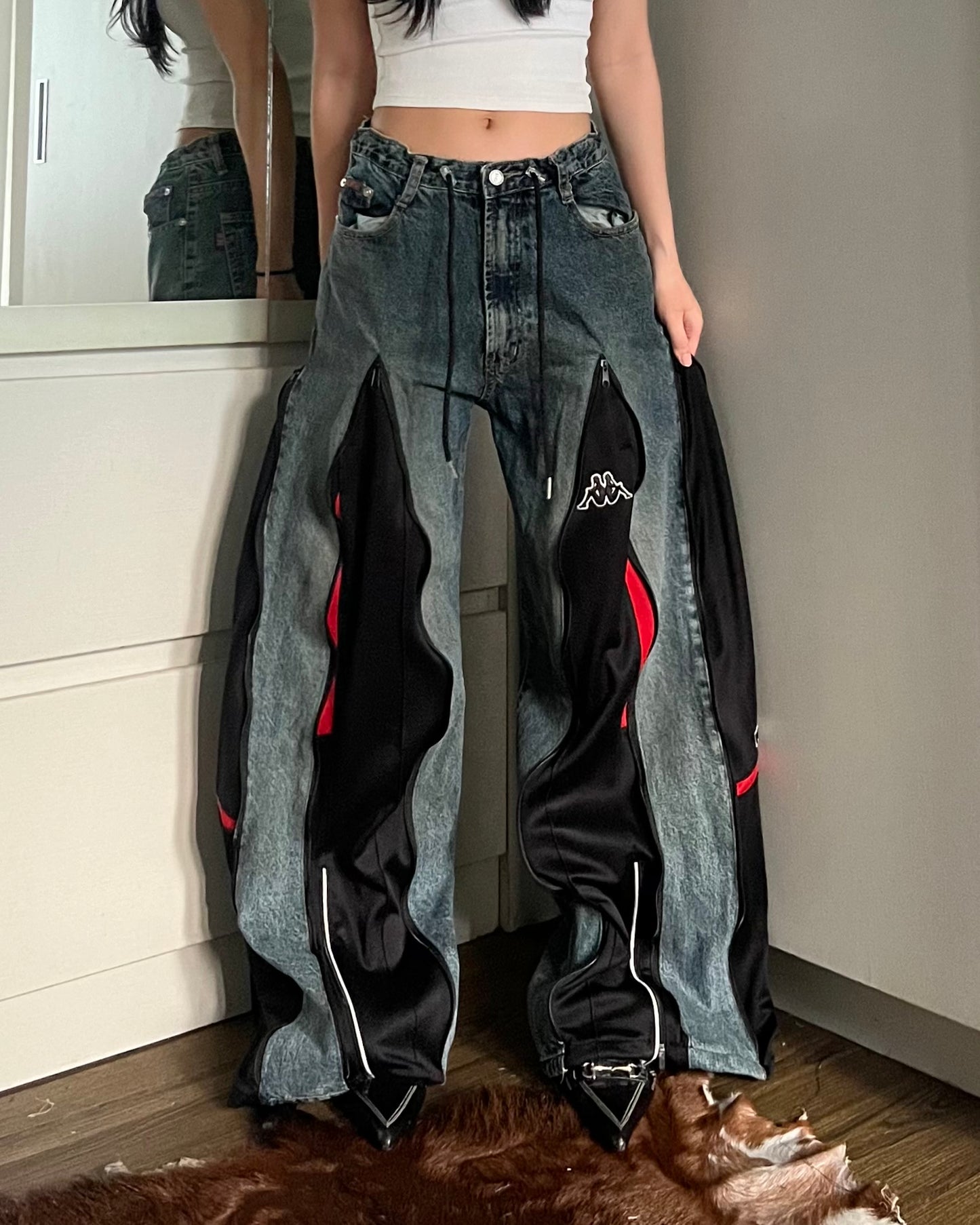 [BIG SIZE] Zipper Pants 089