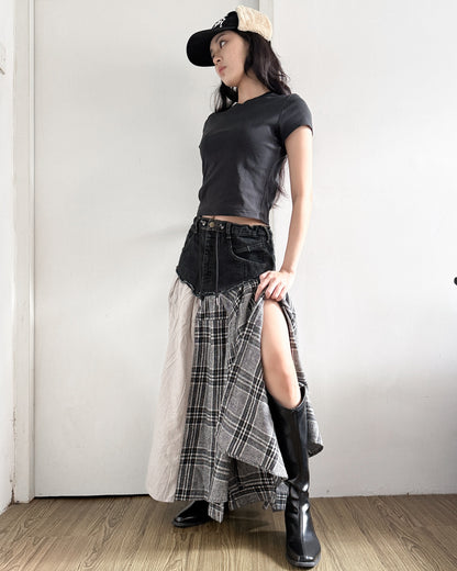 Flannel Maxi Skirt 040