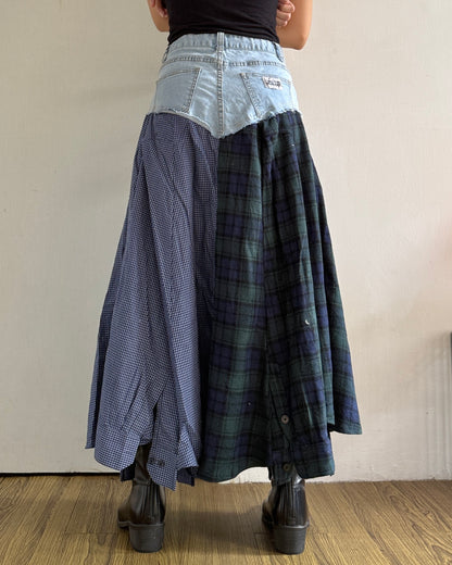 Flannel Maxi Skirt 012