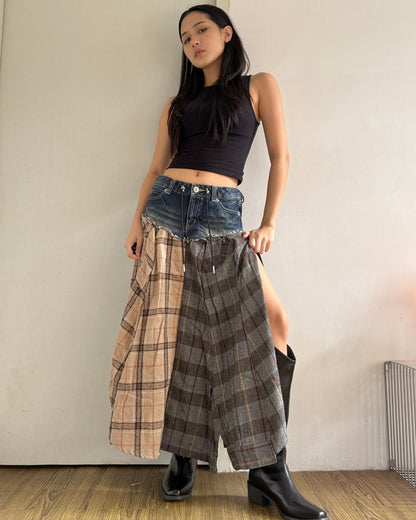 Flannel Maxi Skirt 014