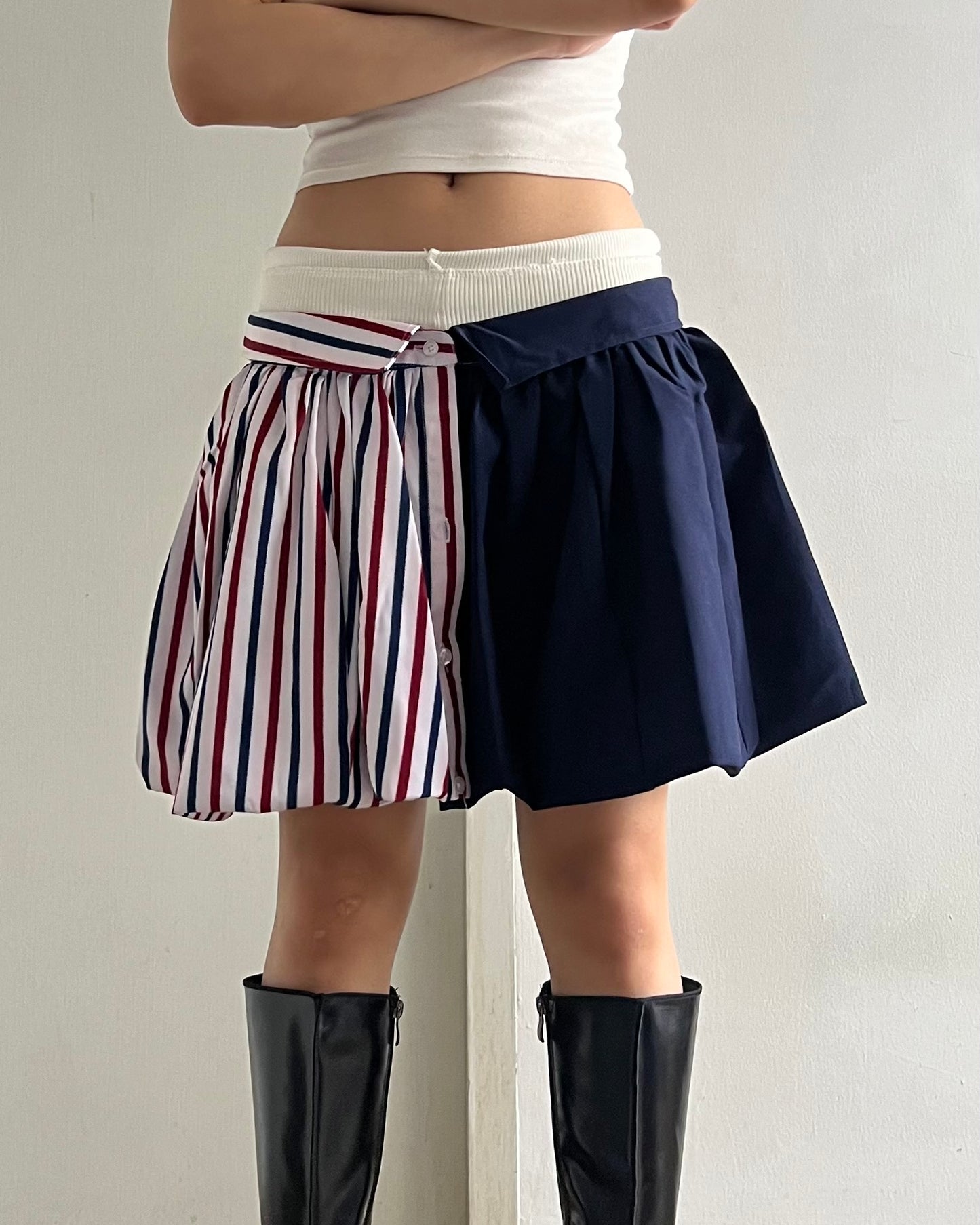 Button-up Balloon Skirt 002