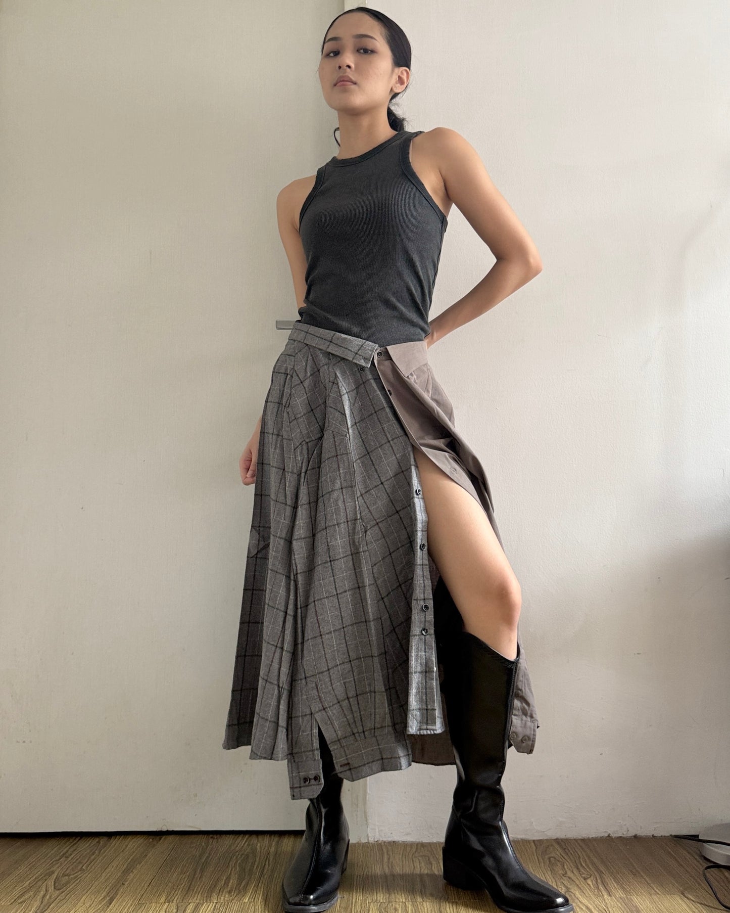 Button-up Maxi Skirt 077