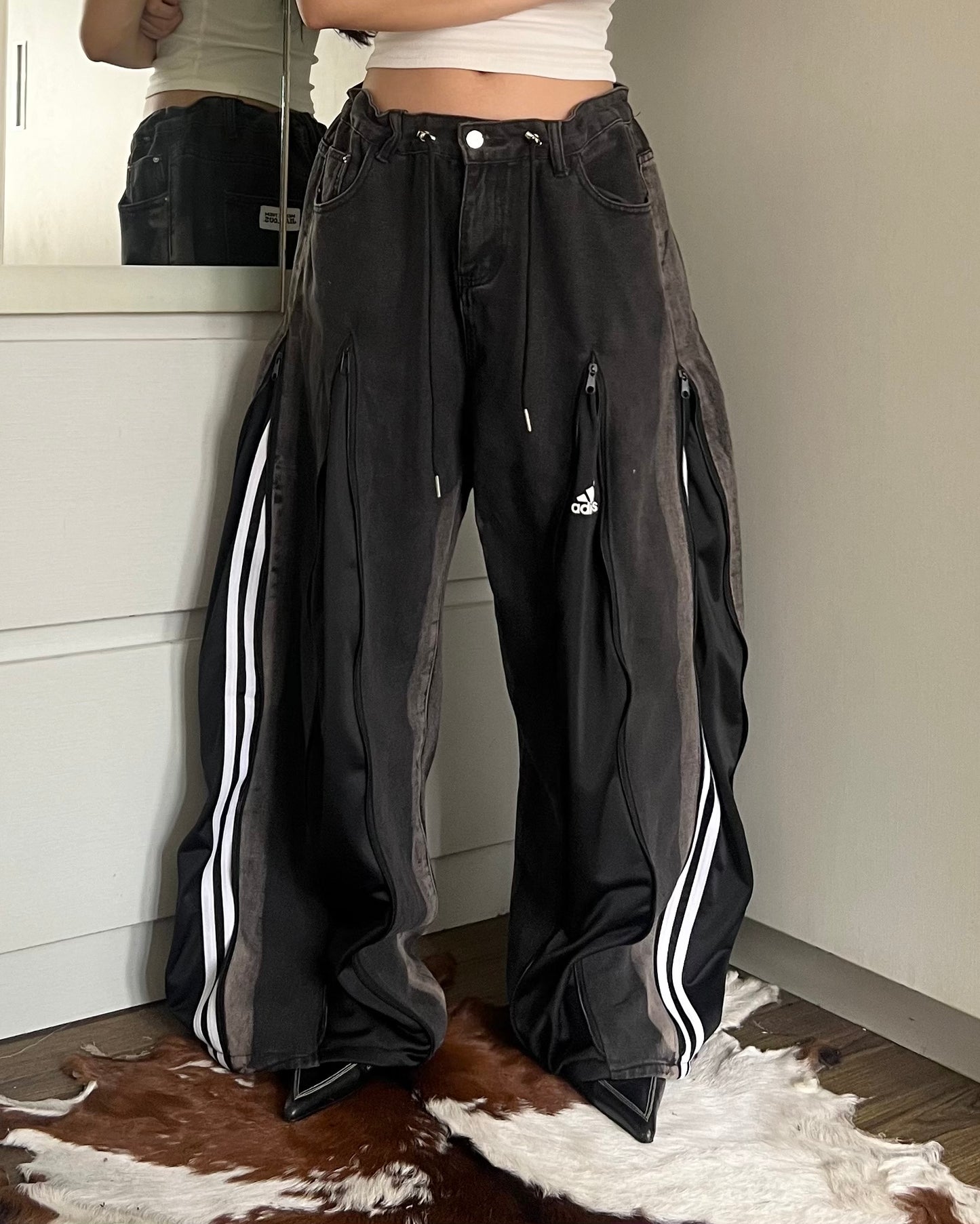 [BIG SIZE] Zipper Pants 056