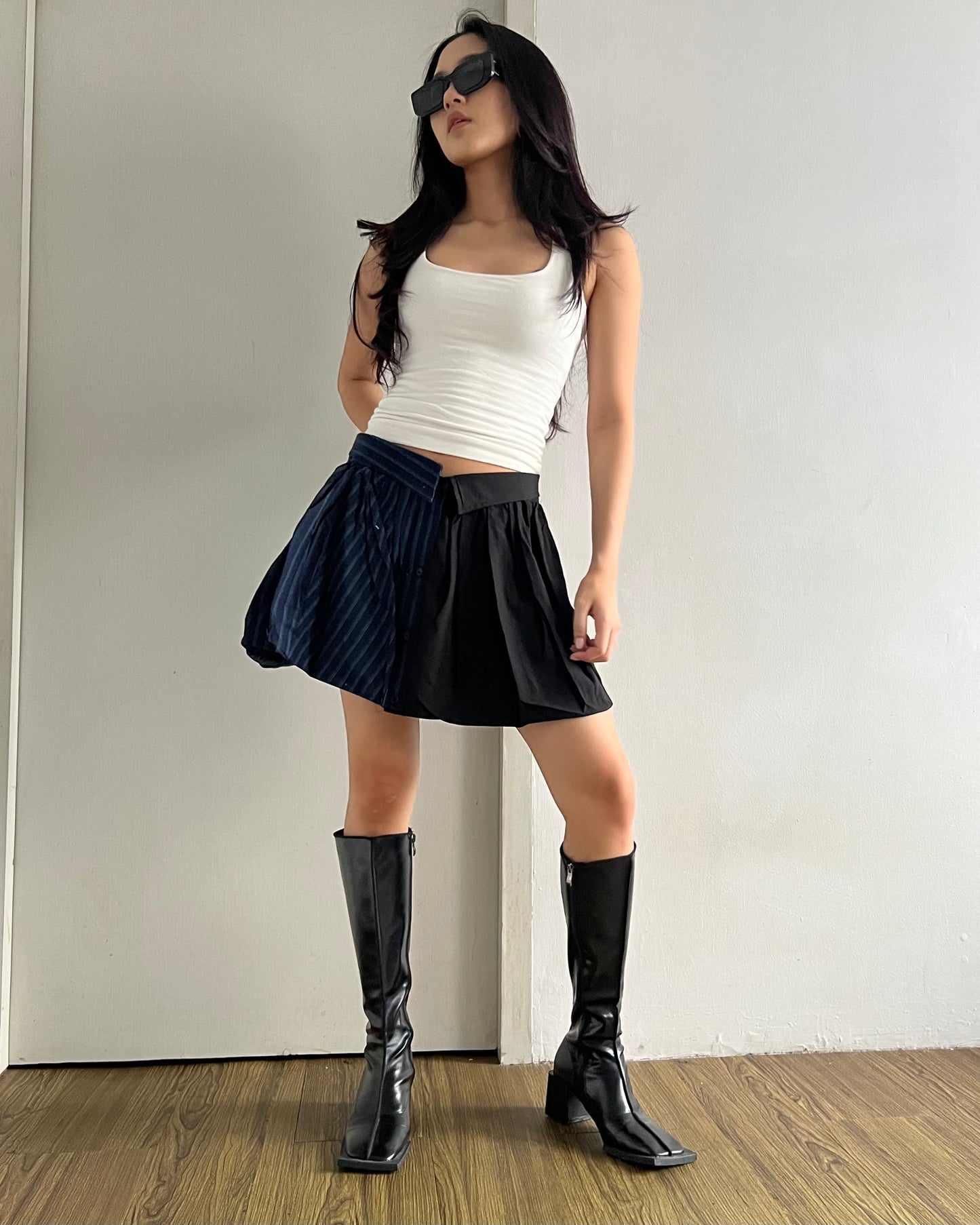 Button-up Balloon Skirt 009