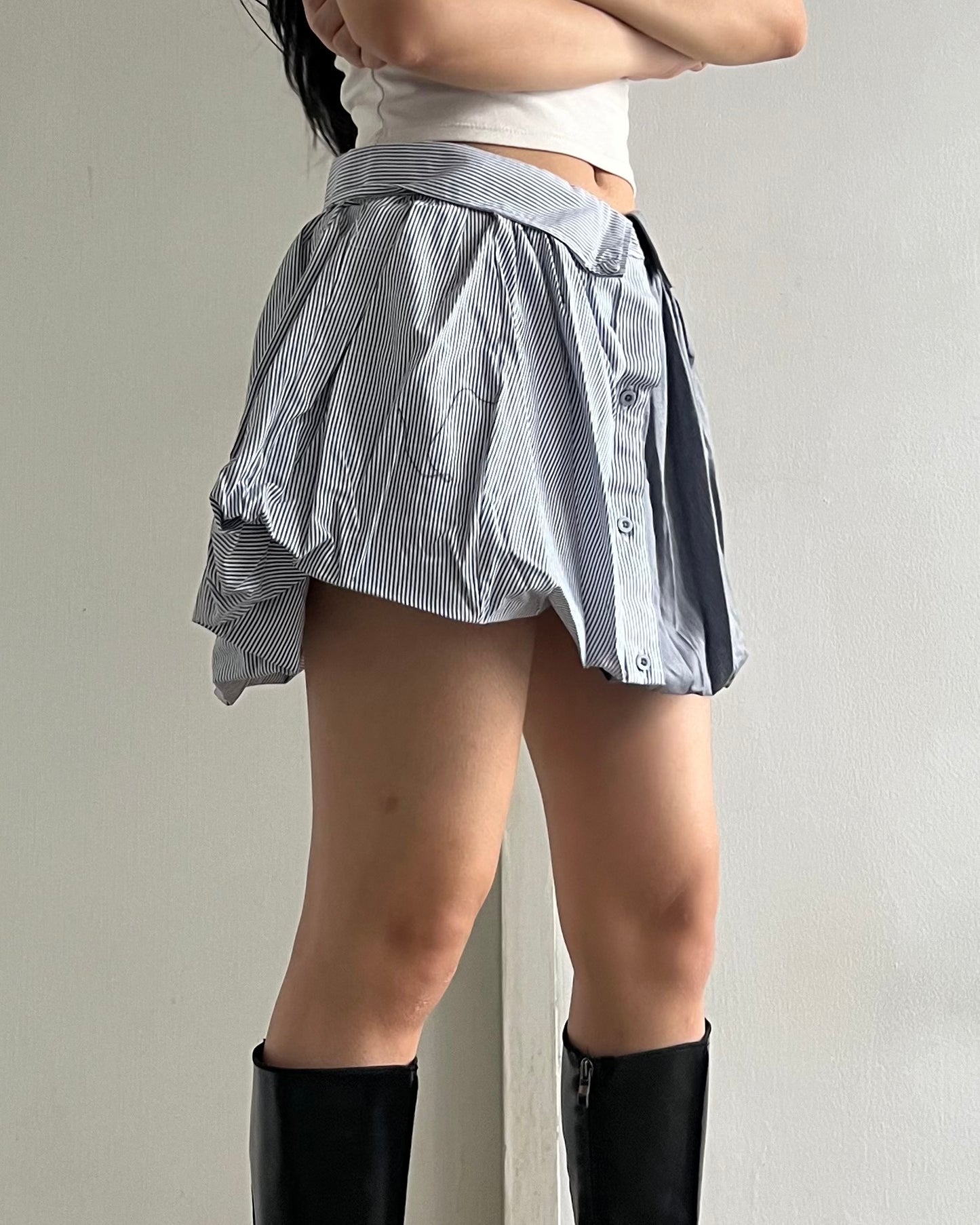 Button-up Balloon Skirt 004