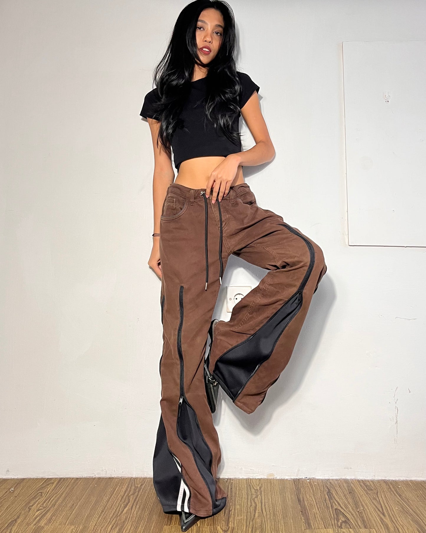 [BIG SIZE] Zipper Pants 037