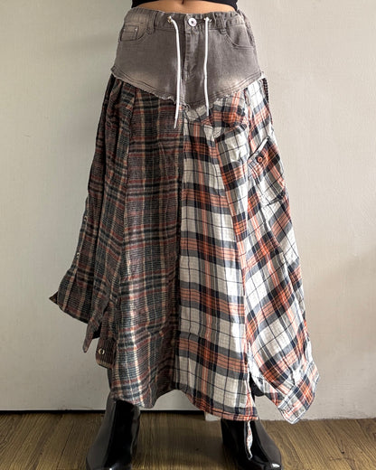 Flannel Maxi Skirt 015