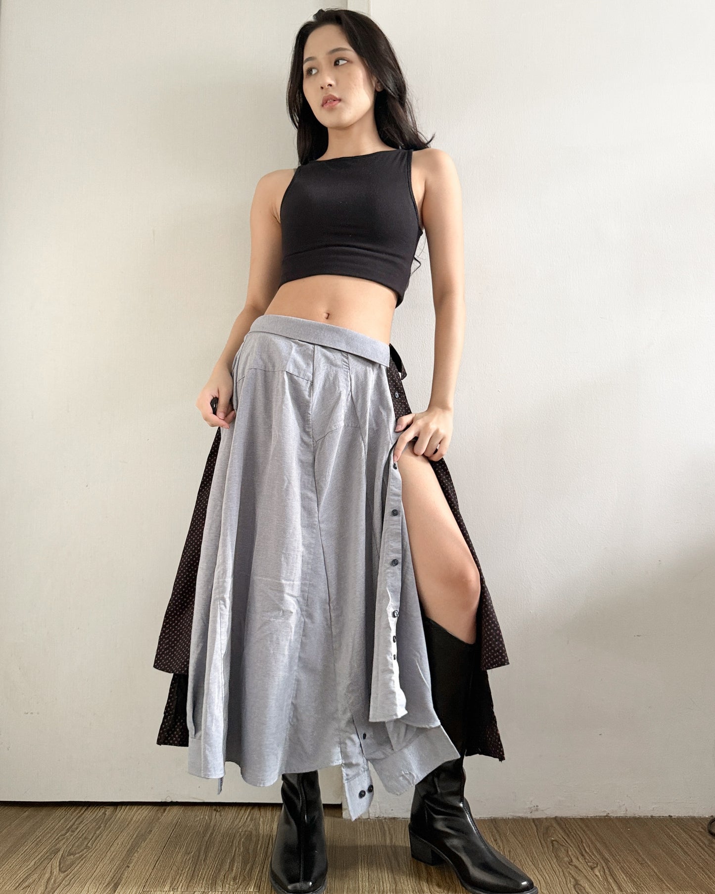 Button-up Maxi Skirt 071