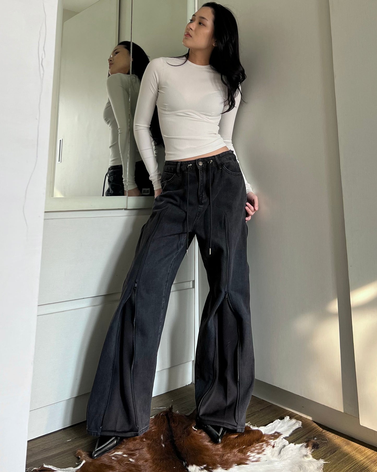 Zipper Pants 086