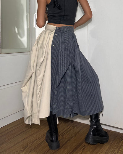 Button-up Maxi Skirt 001