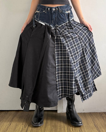 Flannel Maxi Skirt 026