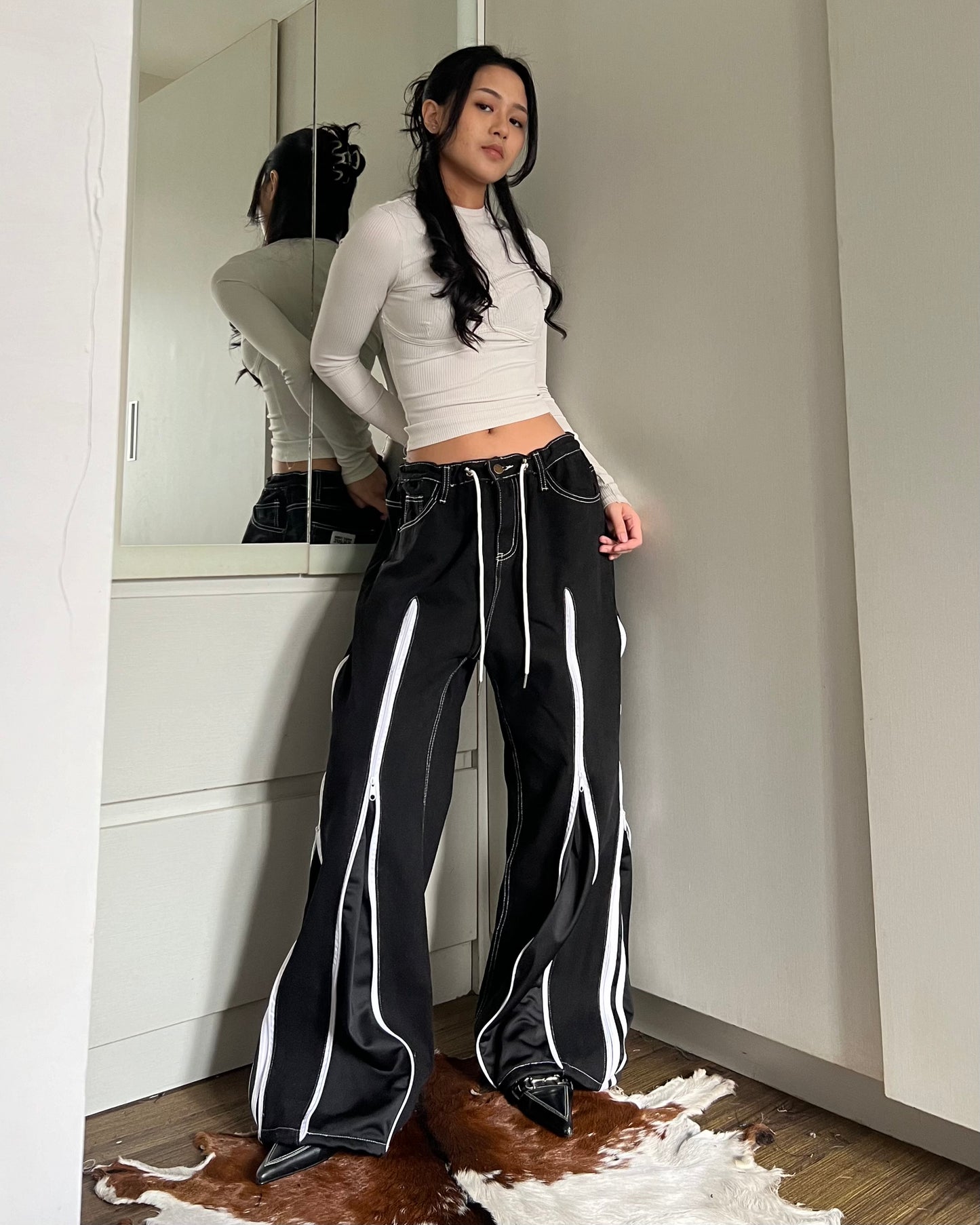 [BIG SIZE] Zipper Pants 084