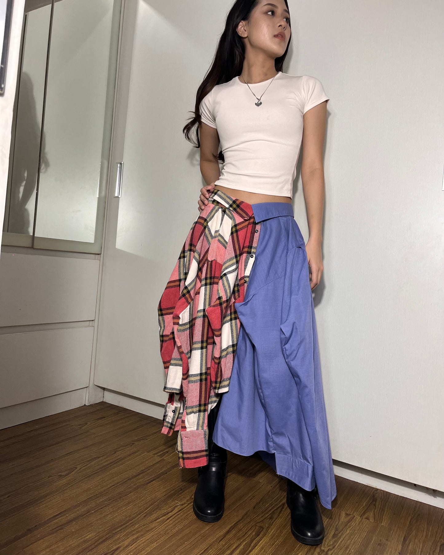 Button-up Maxi Skirt 002