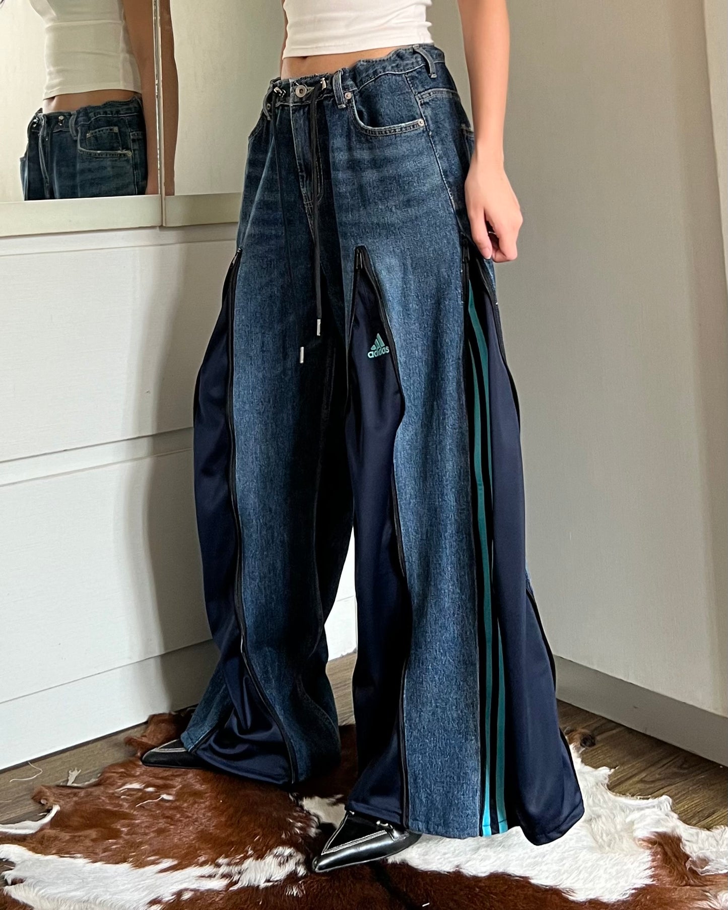 [BIG SIZE] Zipper Pants 050