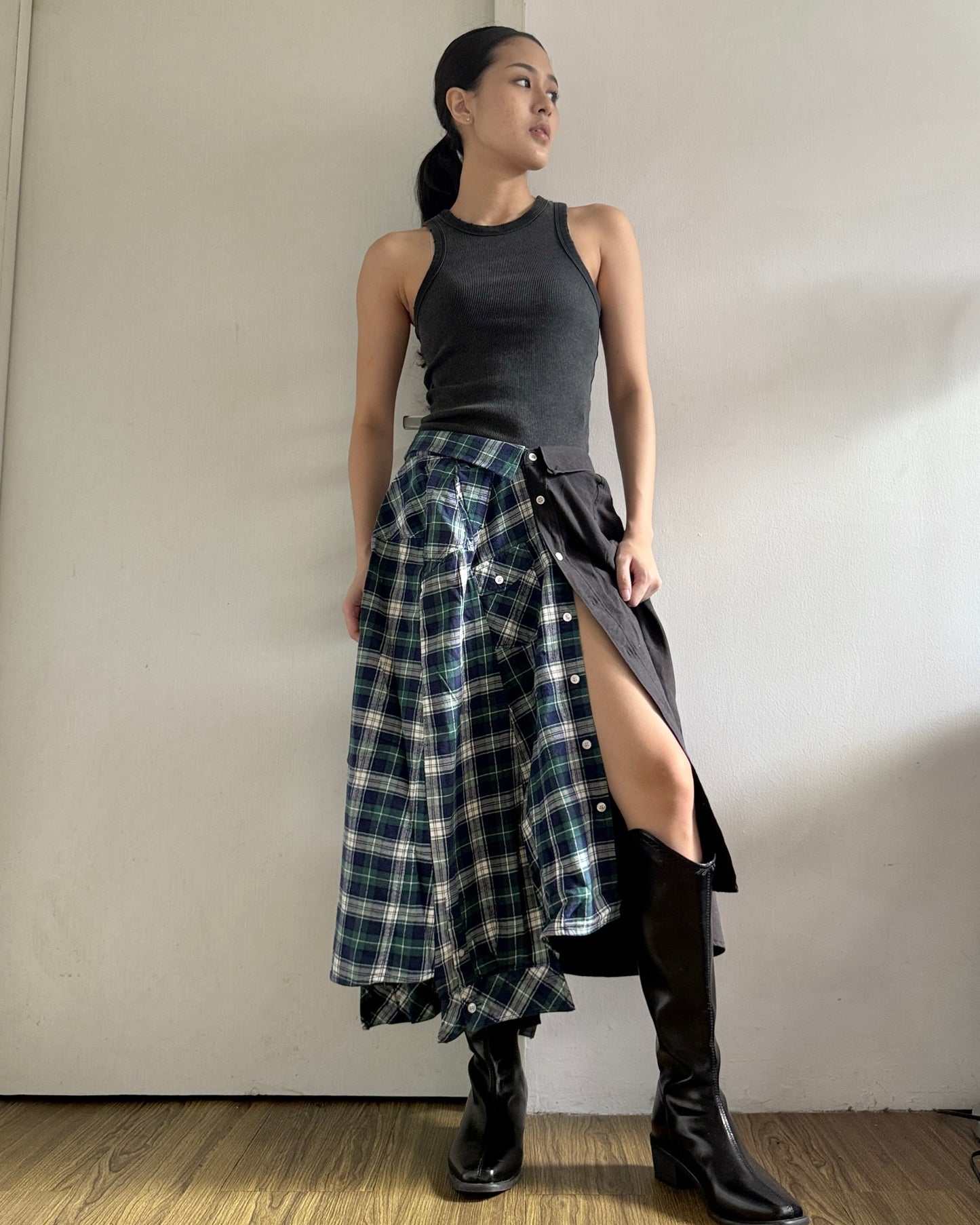 Button-up Maxi Skirt 085