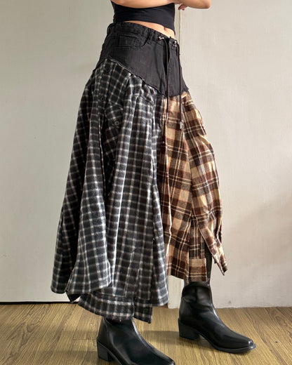 Flannel Maxi Skirt 018