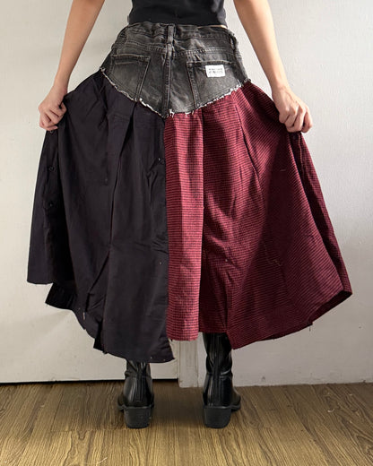 Flannel Maxi Skirt 031