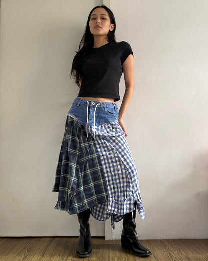 Flannel Maxi Skirt 023