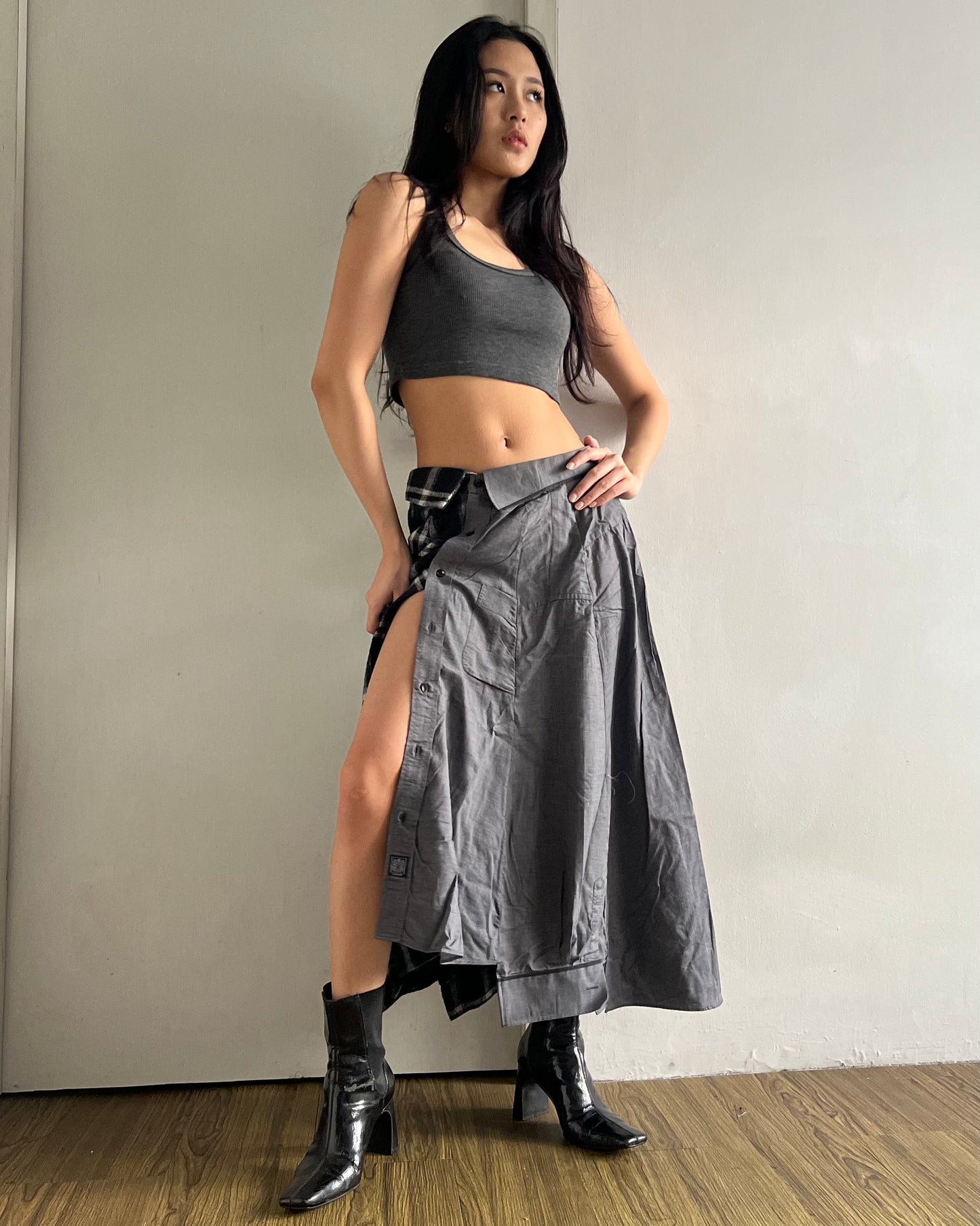 Button-up Maxi Skirt 036