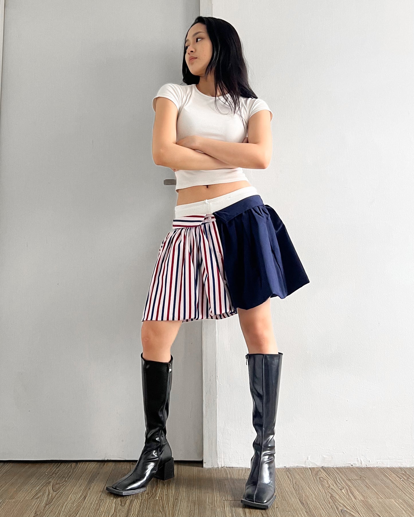 Button-up Balloon Skirt 002