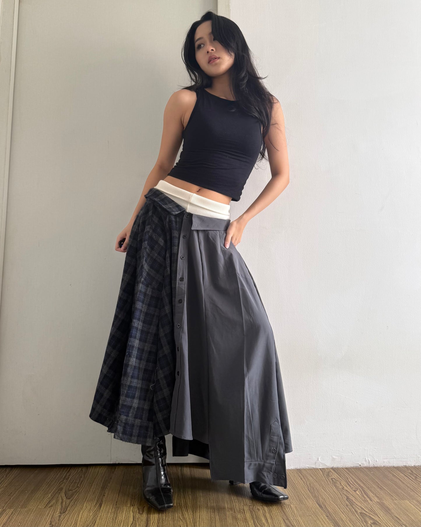 Button-up Maxi Skirt 040