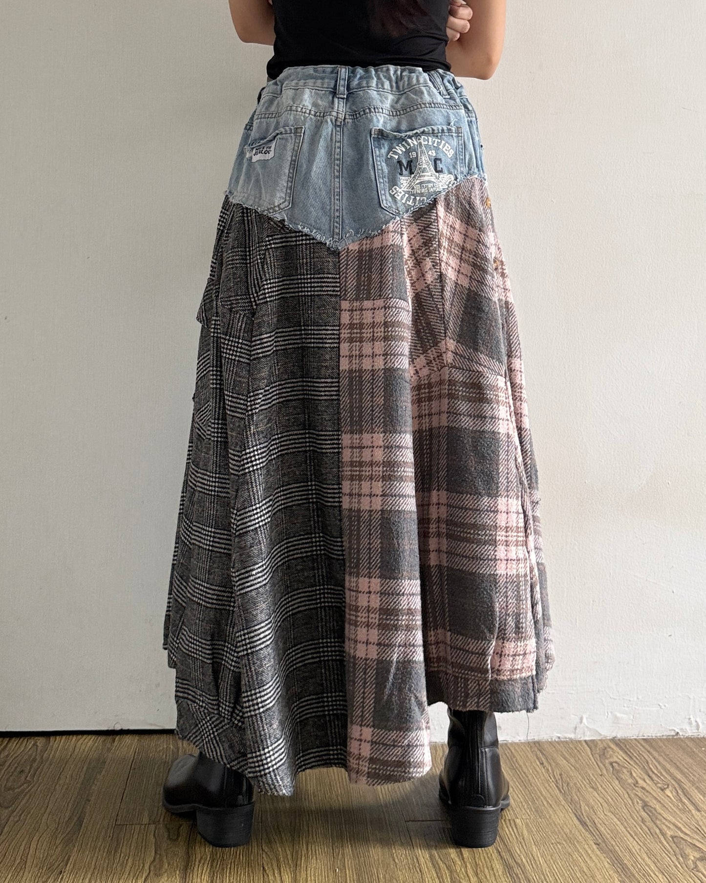 Flannel Maxi Skirt 010