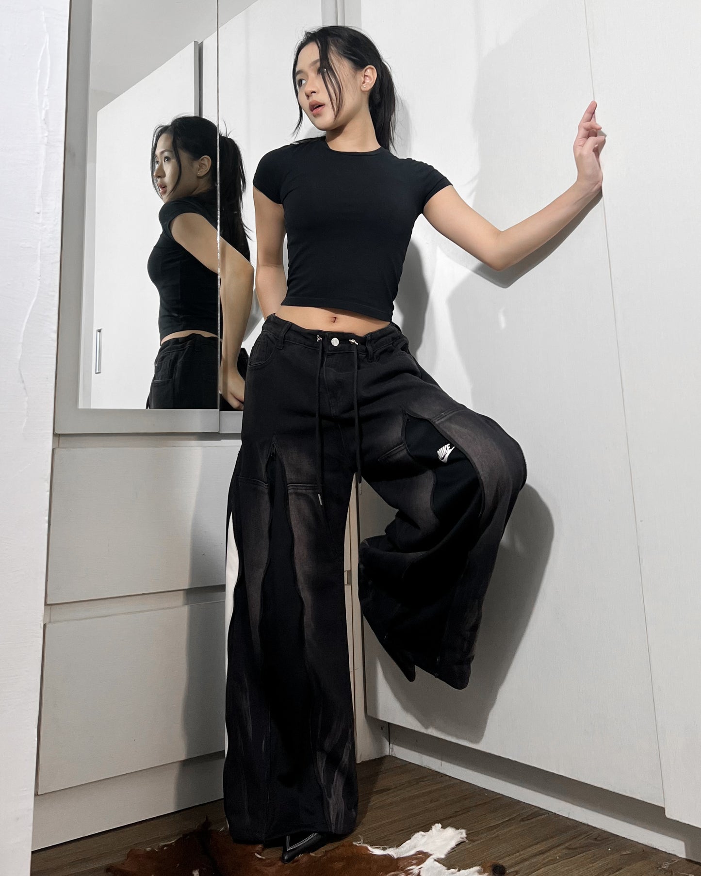 [BIG SIZE] Zipper Pants 0136