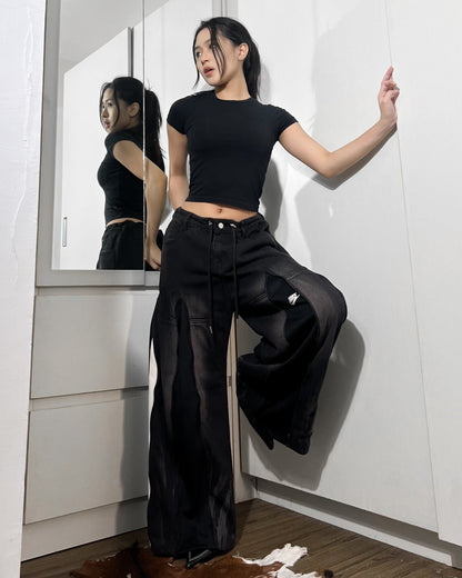 [BIG SIZE] Zipper Pants 0136