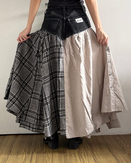 Flannel Maxi Skirt 040