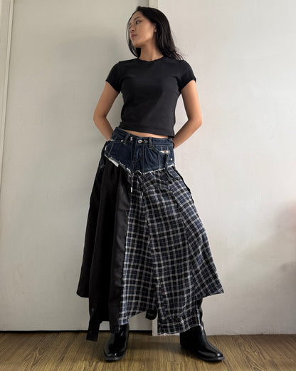 Flannel Maxi Skirt 026