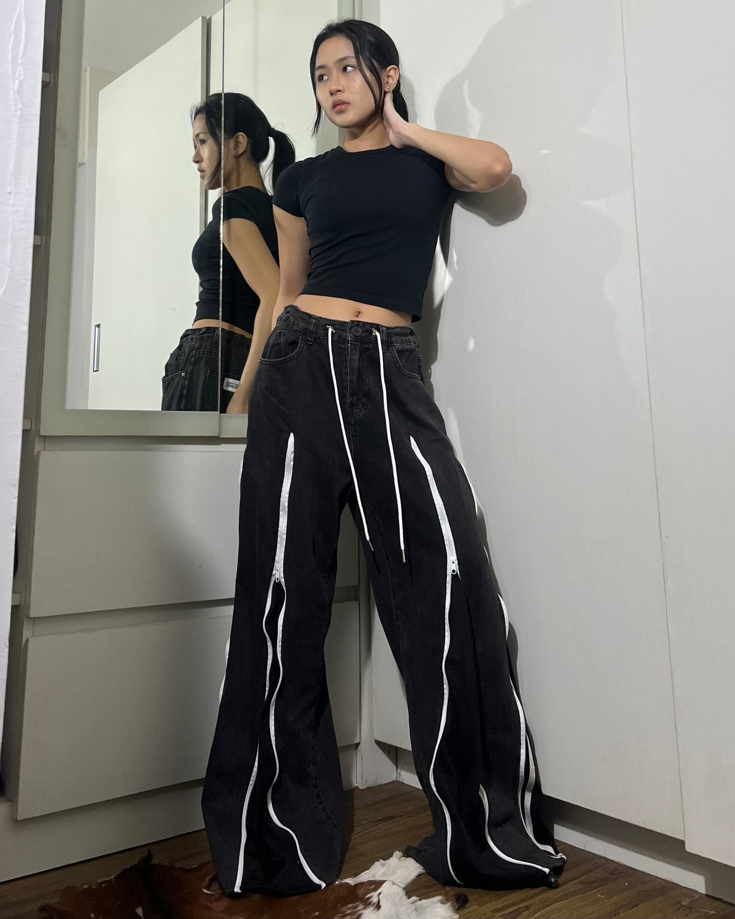[BIG SIZE] Zipper Pants 0128