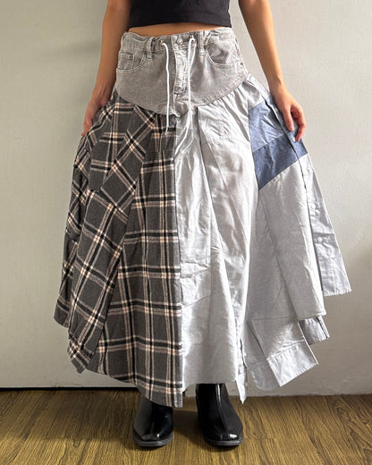 Flannel Maxi Skirt 030