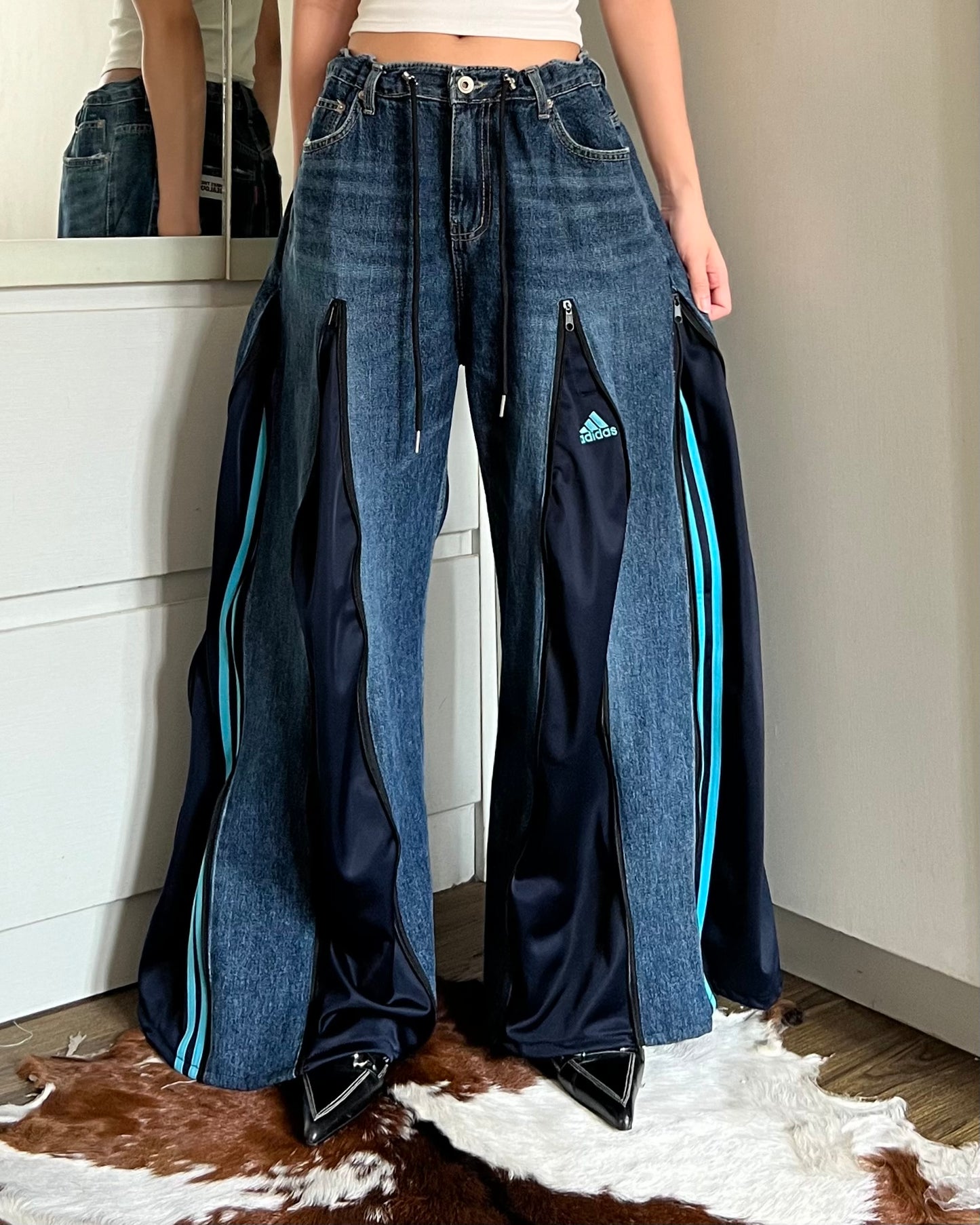 [BIG SIZE] Zipper Pants 050