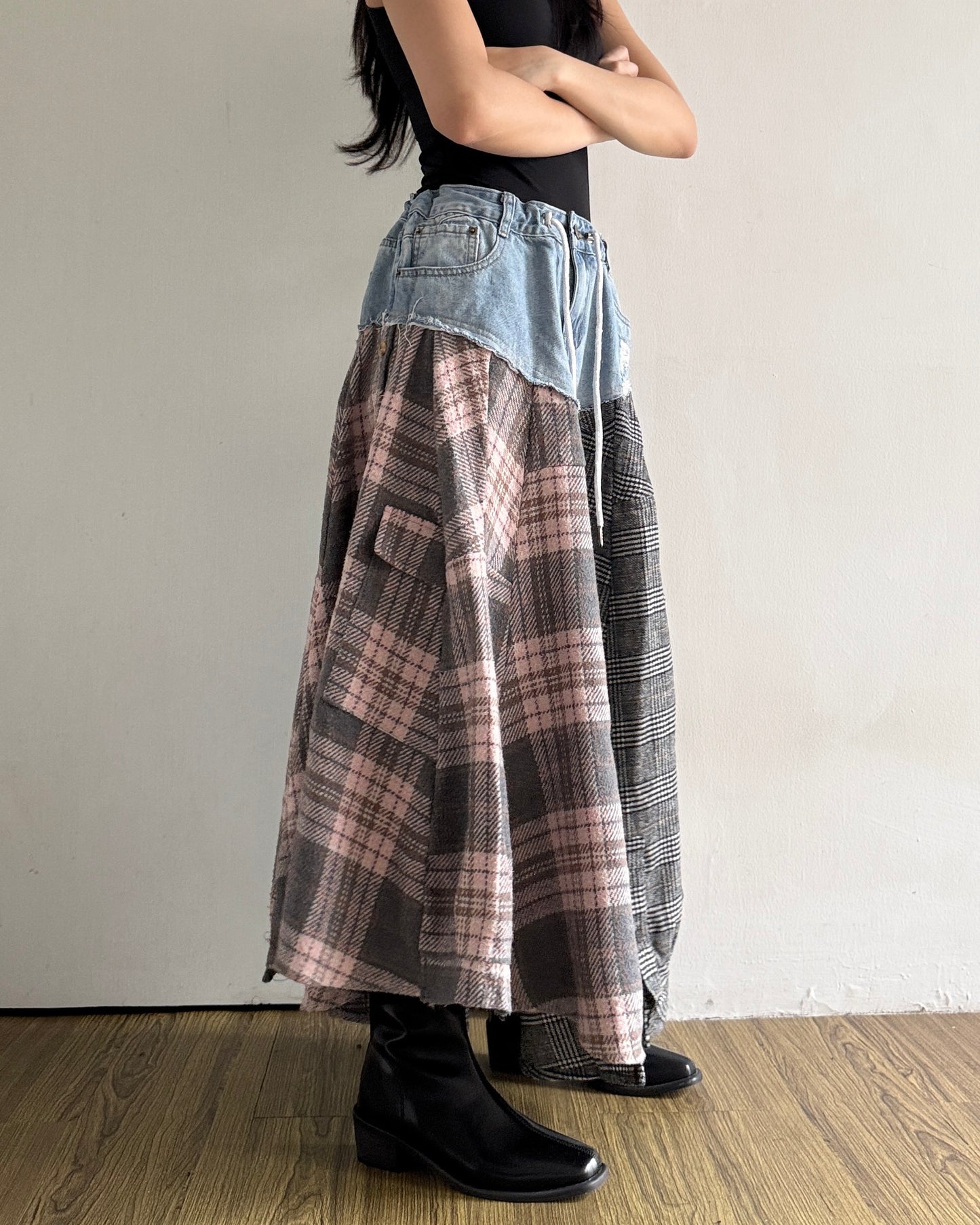 Flannel Maxi Skirt 010