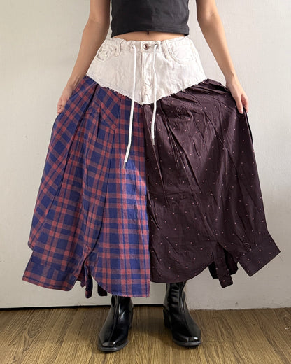 Flannel Maxi Skirt 033