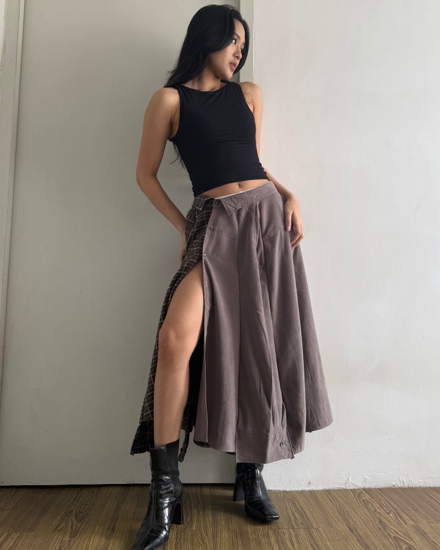 Button-up Maxi Skirt 041