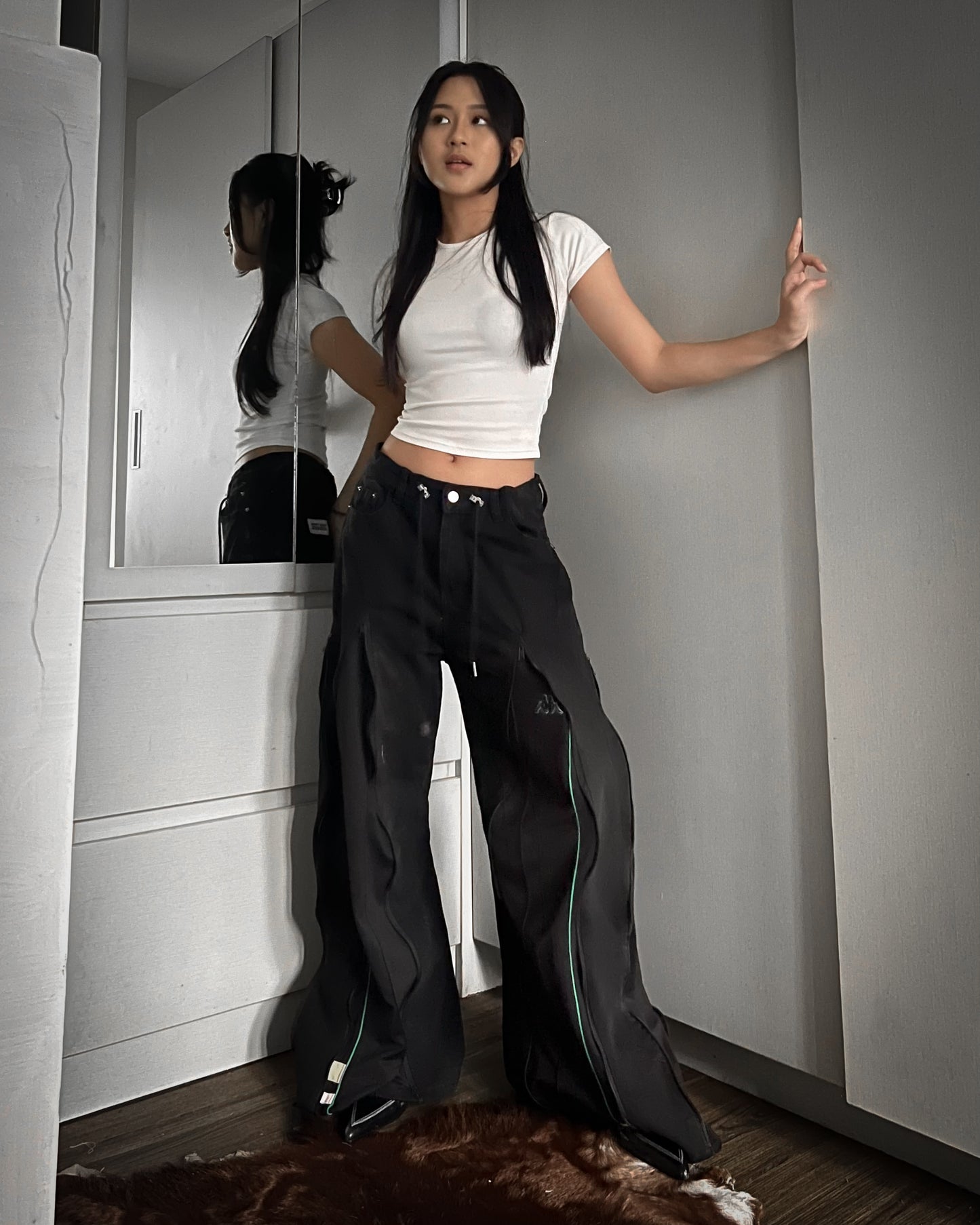 [BIG SIZE] Zipper Pants 087