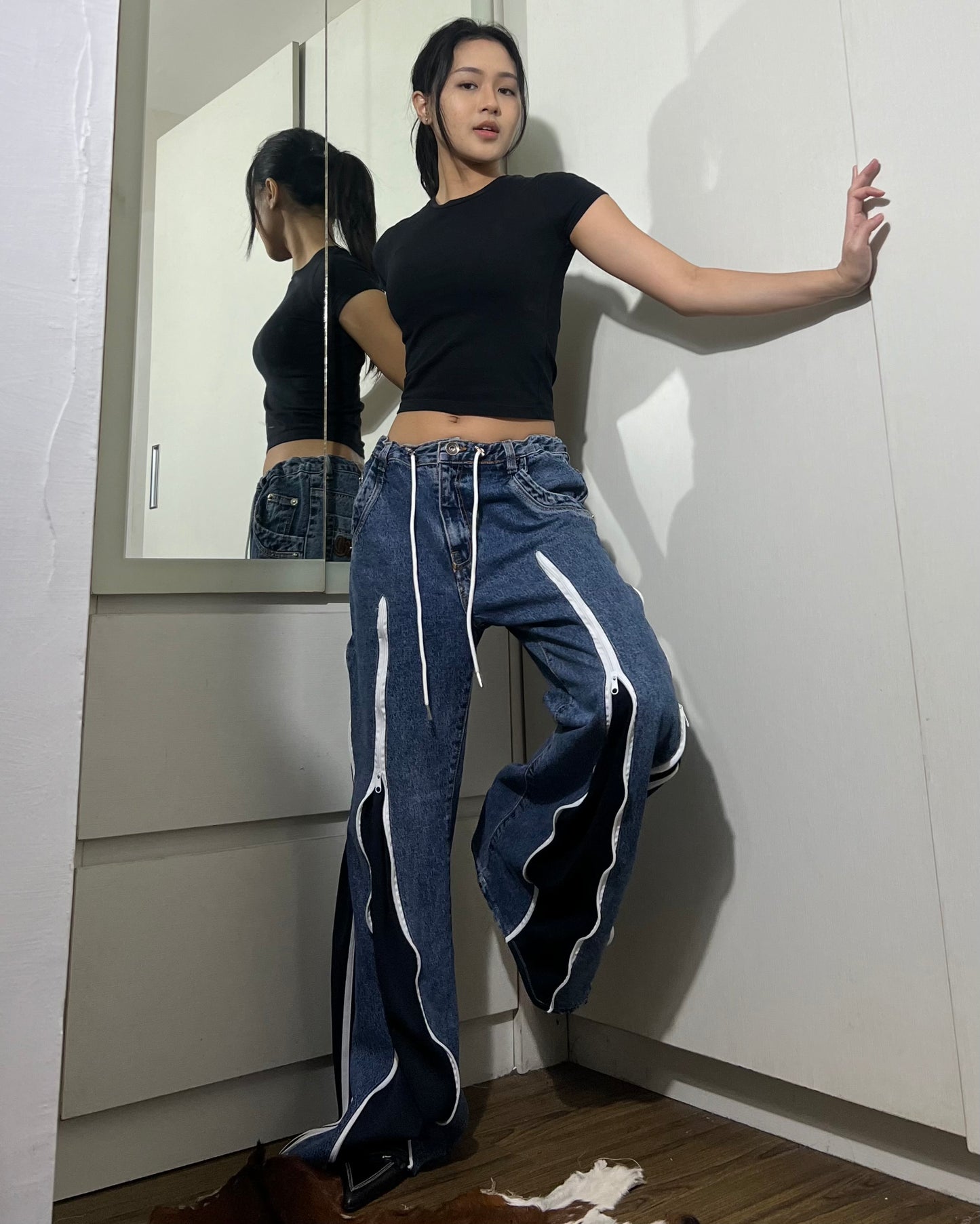 [BIG SIZE] Zipper Pants 0129